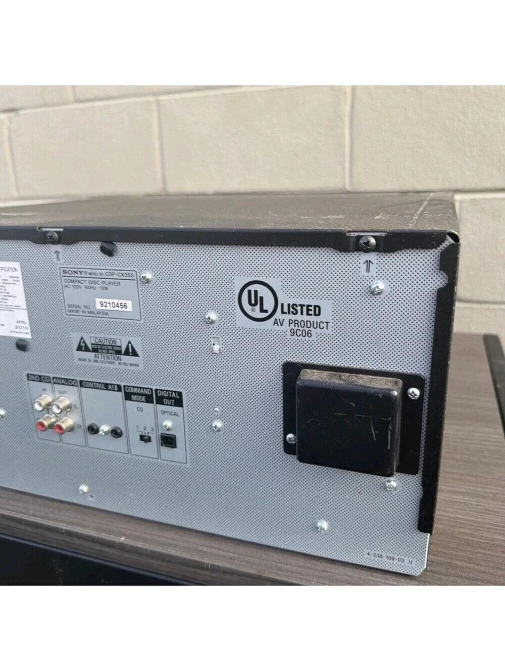 Sony CDP-CX355 MegaStorage 300 CD Changer Player - Tested Working No remote